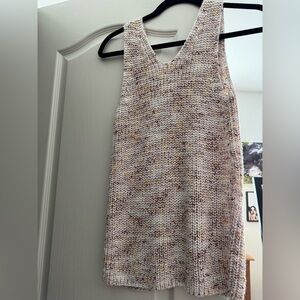 LOFT White and Yellow Knit Top